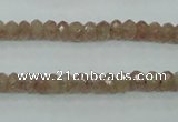 CBQ222 15.5 inches 4*6mm faceted rondelle strawberry quartz beads