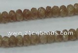 CBQ223 15.5 inches 5*8mm faceted rondelle strawberry quartz beads