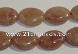 CBQ23 15.5 inches 15*20mm oval strawberry quartz beads wholesale