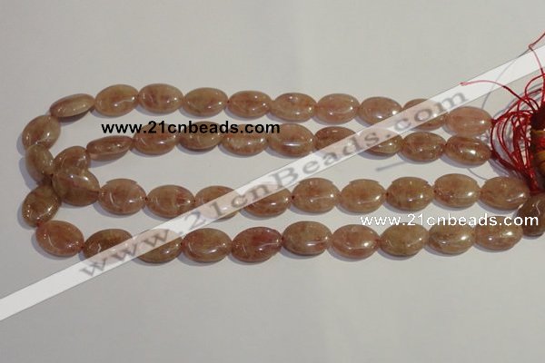 CBQ23 15.5 inches 15*20mm oval strawberry quartz beads wholesale