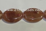 CBQ24 15.5 inches 18*25mm oval strawberry quartz beads wholesale
