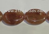 CBQ24 15.5 inches 18*25mm oval strawberry quartz beads wholesale