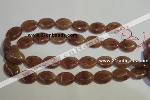 CBQ24 15.5 inches 18*25mm oval strawberry quartz beads wholesale