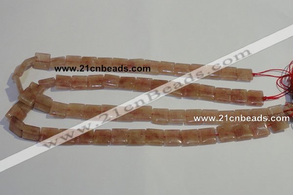 CBQ29 15.5 inches 12*12mm square strawberry quartz beads wholesale