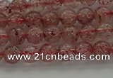 CBQ301 15.5 inches 6mm round natural strawberry quartz beads