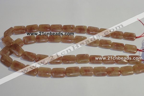 CBQ31 15.5 inches 13*18mm rectangle strawberry quartz beads