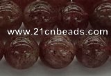 CBQ314 15.5 inches 12mm round natural strawberry quartz beads