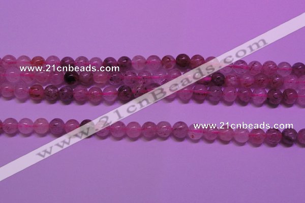 CBQ401 15 inches 6mm round natural strawberry quartz beads