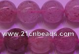 CBQ404 15 inches 12mm round natural strawberry quartz beads