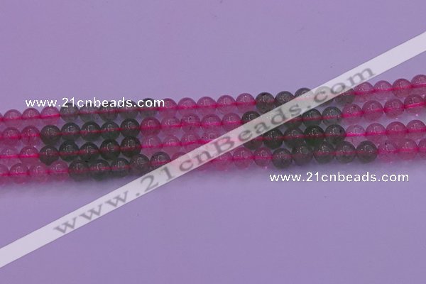 CBQ428 15.5 inches 7mm round mixed strawberry quartz beads