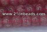 CBQ441 15.5 inches 10*12mm rondelle strawberry quartz beads