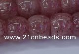 CBQ443 15.5 inches 13*18mm rondelle strawberry quartz beads