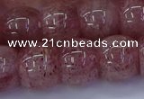 CBQ444 15.5 inches 15*20mm rondelle strawberry quartz beads