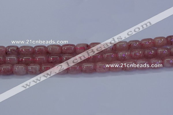 CBQ446 15.5 inches 10*12mm drum strawberry quartz beads