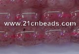 CBQ448 15.5 inches 12*16mm drum strawberry quartz beads