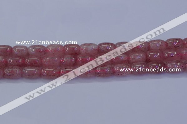 CBQ448 15.5 inches 12*16mm drum strawberry quartz beads