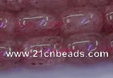 CBQ449 15.5 inches 13*18mm drum strawberry quartz beads