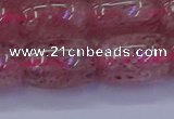 CBQ450 15.5 inches 15*20mm drum strawberry quartz beads