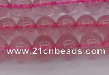 CBQ482 15.5 inches 8mm round strawberry quartz beads wholesale