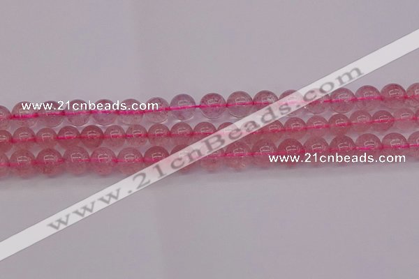 CBQ483 15.5 inches 10mm round strawberry quartz beads wholesale