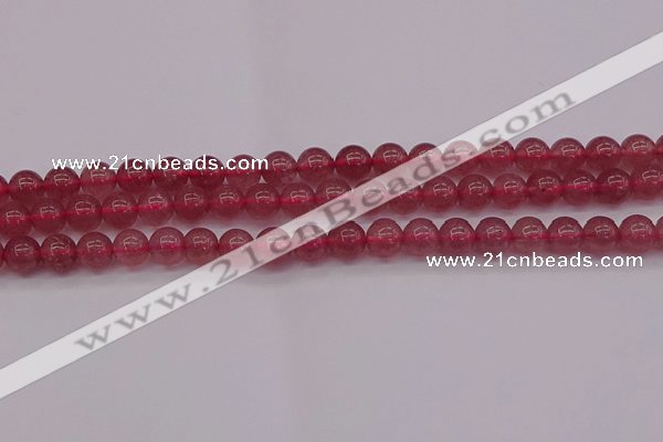 CBQ487 15.5 inches 8mm round strawberry quartz beads wholesale