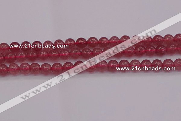 CBQ488 15.5 inches 10mm round strawberry quartz beads wholesale