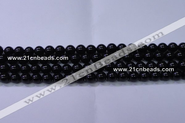 CBQ502 15.5 inches 8mm round natural black quartz beads