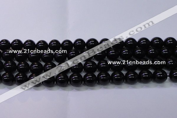CBQ505 15.5 inches 14mm round natural black quartz beads