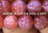 CBQ560 15.5 inches 8mm round golden strawberry quartz beads