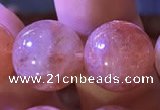 CBQ563 15.5 inches 14mm round golden strawberry quartz beads