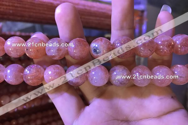 CBQ563 15.5 inches 14mm round golden strawberry quartz beads