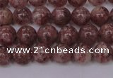 CBQ602 15.5 inches 8mm round natural strawberry quartz beads