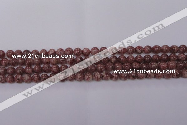 CBQ602 15.5 inches 8mm round natural strawberry quartz beads