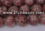 CBQ604 15.5 inches 12mm round natural strawberry quartz beads