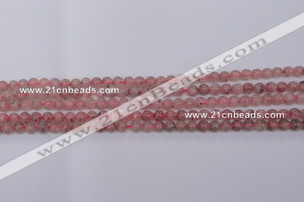 CBQ606 15.5 inches 6mm round natural strawberry quartz beads