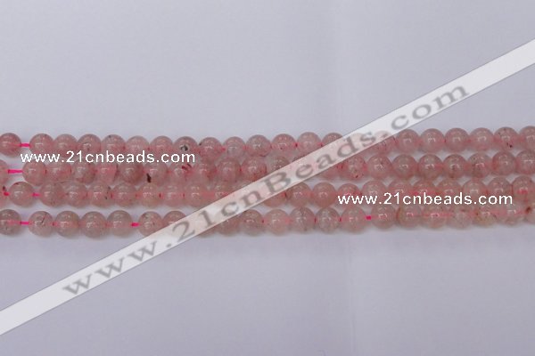 CBQ607 15.5 inches 8mm round natural strawberry quartz beads