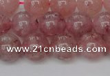 CBQ615 15.5 inches 14mm round natural strawberry quartz beads