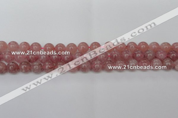 CBQ615 15.5 inches 14mm round natural strawberry quartz beads