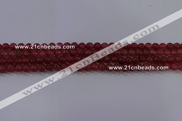 CBQ621 15.5 inches 6mm round strawberry quartz beads wholesale