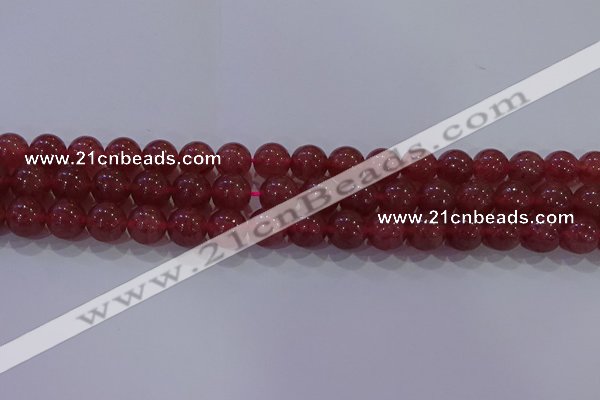 CBQ623 15.5 inches 10mm round strawberry quartz beads wholesale