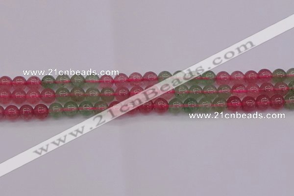 CBQ652 15.5 inches 8mm round mixed strawberry quartz beads