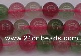 CBQ657 15.5 inches 8mm round mixed strawberry quartz beads