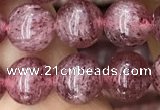 CBQ697 15.5 inches 8mm round strawberry quartz beads wholesale
