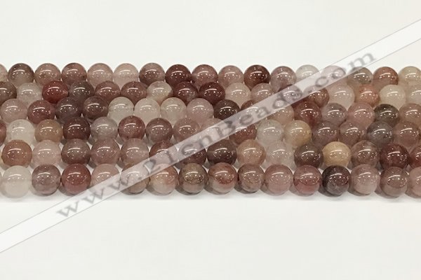 CBQ730 15.5 inches 8mm round strawberry quartz beads wholesale