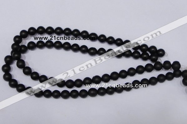 CBS03 15.5 inches 8mm round black stone beads wholesale