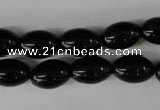 CBS202 15.5 inches 10*14mm rice blackstone beads wholesale