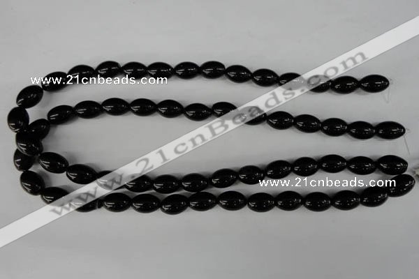 CBS202 15.5 inches 10*14mm rice blackstone beads wholesale