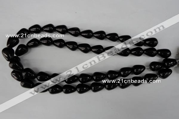 CBS205 15.5 inches 12*16mm teardrop blackstone beads wholesale