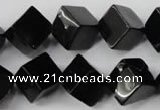 CBS225 15.5 inches 12*12mm cube blackstone beads wholesale