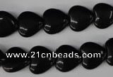 CBS231 15.5 inches 12*12mm heart blackstone beads wholesale